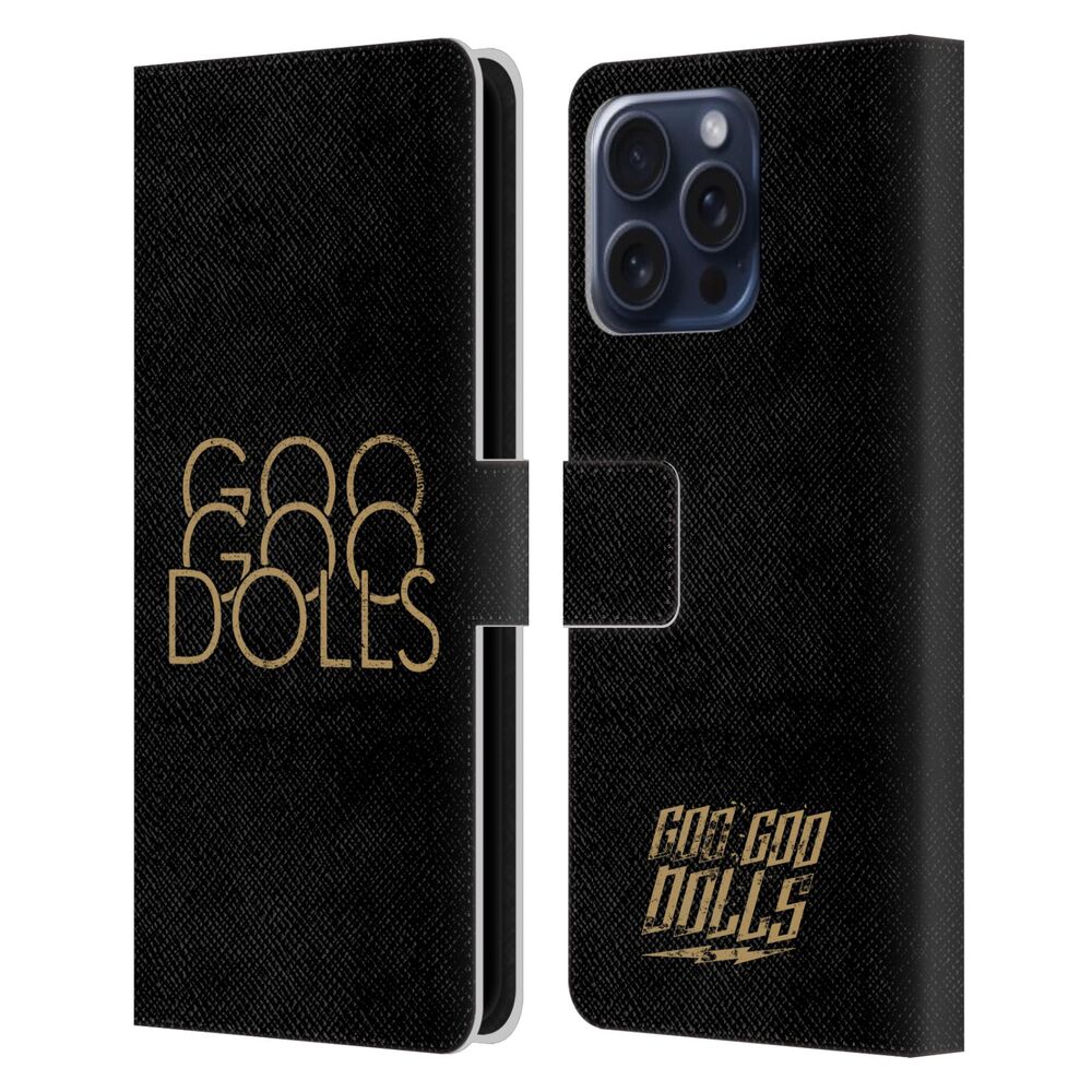 GOO GOO DOLLS グーグードールズ - Graphics / Stacked Gold レザー手帳型 / Apple iPhoneケース - PGS